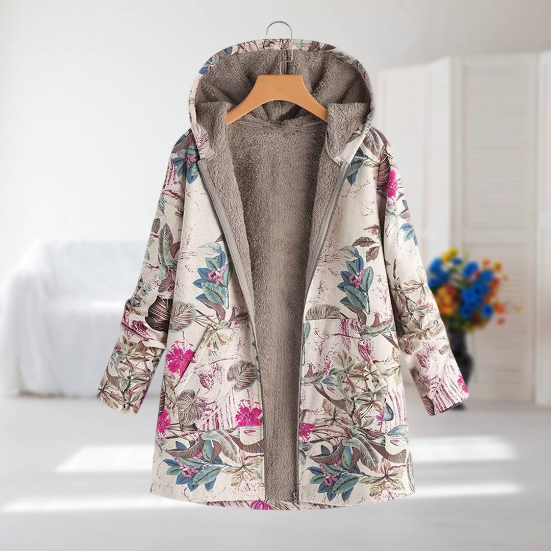 Flora™ | Trendy Fôret Jakke i Strikk